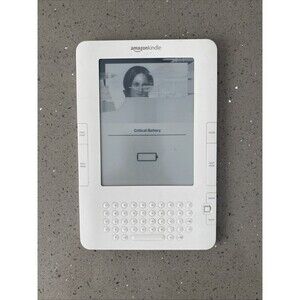 READ! Amazon Kindle 2nd Generation D00701 -White - NOT WORKING - screen frozen